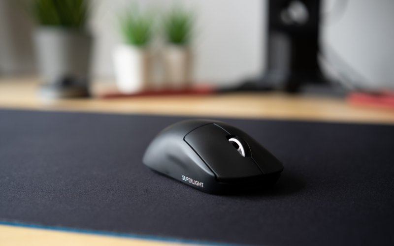 A mouse placed on a mouse pad